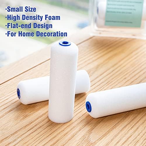 Mister Rui High Density Foam Paint Roller, 10 pcs, 4 Inch Mini Paint Roller