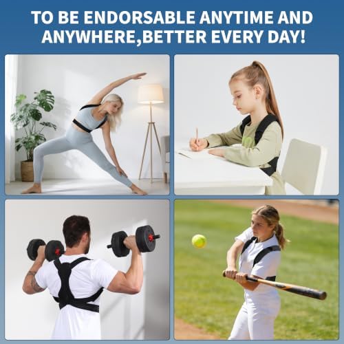 Posture Corrector for Women & Men, Back Shoulder Support Brace | Adjustable & Breathable, Upper Back Straightener Pulls Shoulders for Pain Relief, Neck Hump, Hunchback, Kyphosis, Scoliosis，Large
