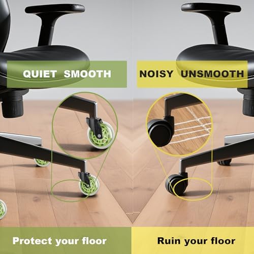 Office Chair Wheels Replacement Rubber Chair Casters Heavy Duty