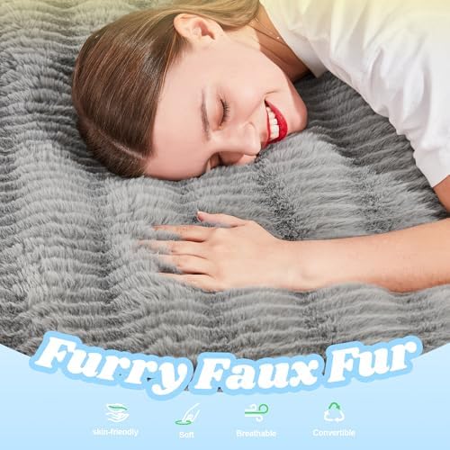 Hobestluk Adult Bean Bag Chair 3 in 1 Convertible Large Bean Bag Sofa