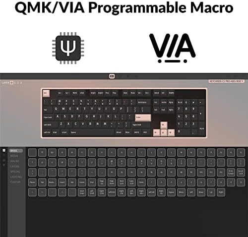 Keychron C2 Pro Wired Custom Mechanical Keyboard, Full-Size Hot-Swappable