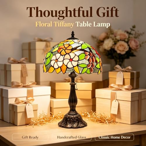 Tiffany Lamp Stained Glass Bedside Table Light
