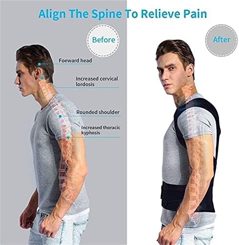 Back Brace Posture Corrector for Men Women Brace Clavicle Support Corrective Slouching and Hunching, Adjustable Teenager Straight Back Breathable (Color : Red, Size : 4XL)