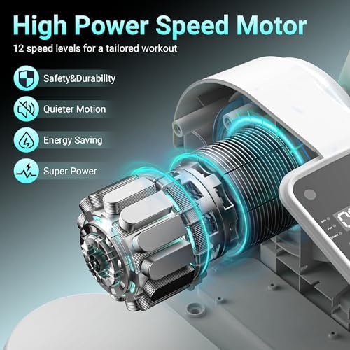 Under Desk Elliptical Machine - Electric Seated Pedal Exerciser, Motorized Leg Exerciser for Seniors Home Office, 12 Adjustable Speeds Whisper Quiet Portable