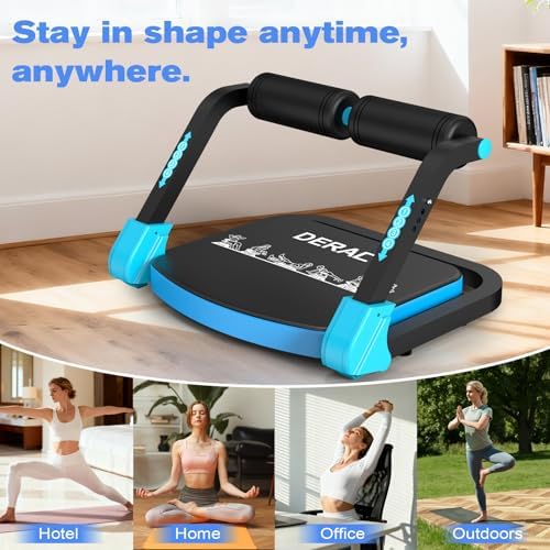 DERACY Sit Up Exercise Equipment, Adjustable Ab Machine, Multi-Functional Sit Up Machine, Ab Workout Equipment, Ab Trainer Machine for Women Men