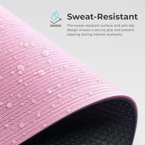Sunny Health & Fitness Exercise Yoga Mats - Non-Slip Support for Home & Gym