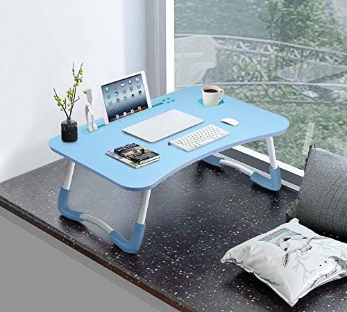 Slendor Foldable Lap Desk with Cup Holder for Bed, Couch, Floor