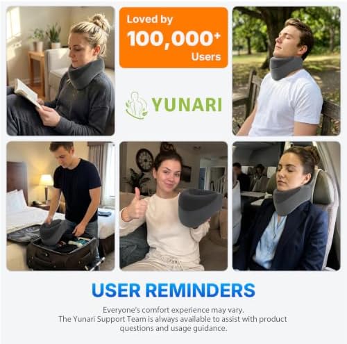 Yunari Cordless Neck Brace for Cervical Spine, Neck Posture Corrector with Intelligent Adjust and Hot Compress Function, Neck Support Brace for Men and Women
