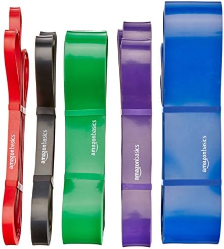 Amazon Basics Resistance Pull-Up Bands for Exercise, Workout, Stretching and Muscle Training