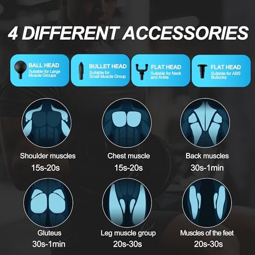 LEERCON Massage Gun Deep Tissue Mini Muscle Massager for Pain Relief, Black
