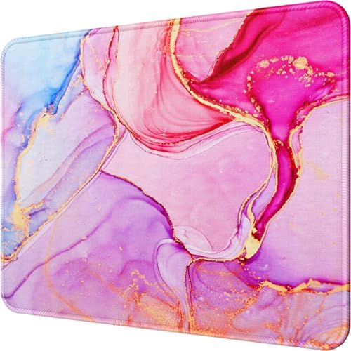 MROCO Essential Office & Gaming Mouse Pad, 8.5 x 11 Inch, Pink Marble