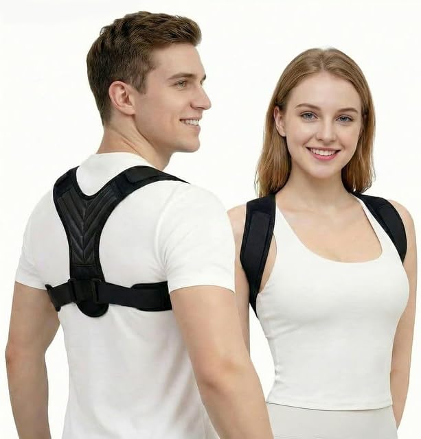 Posture Corrector for Women & Men, Adjustable Back Support Brace with Y-Shape, Lightweight Shoulder Straightener for Sitting, Desk Work & Daily Wear, Helps Improve Slouching & Alignment (Medium)