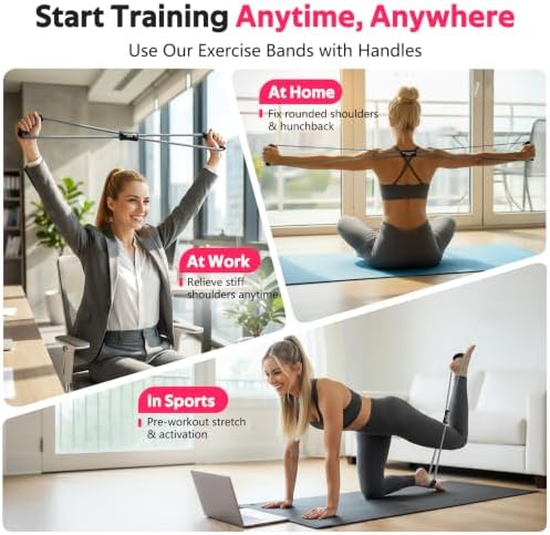 Resistance Bands with Handles, Figure 8 Fitness Bands, Exercise Bands Set