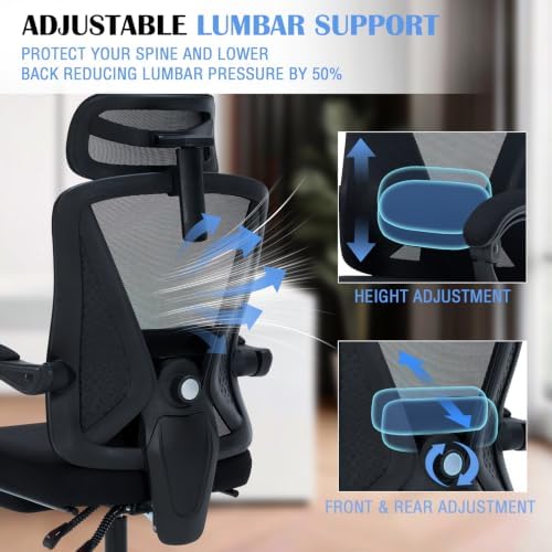 Ergonomic Office Chair with footrest, 90-160° Recline Computer Desk Chair