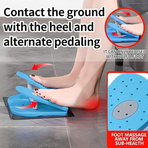 Foldable Leg Exerciser: Portable Foot Pedal Exerciser for Seniors Under Desk Foot Pedal Exerciser Stepper Exercise for Leg Muscles Relieves Varicose Veins Physical Therapy Aid