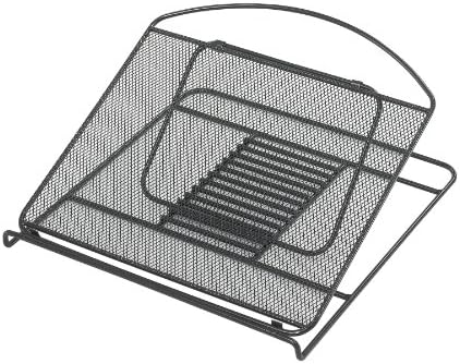 Safco 2161BL Onyx Mesh Adjustable Ventilated Tabletop Laptop Stand, Ergonomic Lift Stand' Black