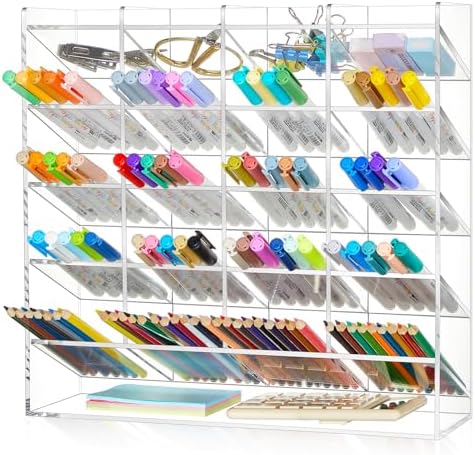 MotiMind Acrylic Pen and Marker Organizer for 250 Markers