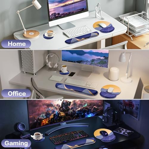 Ergonomic Keyboard Wrist Rest, Mouse Pad with Wrist Rest Anime