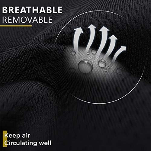 Car Seat Headrest Neck Rest Cushion, Car Seat Neck Pillow 100% Pure Memory Foam Neck Pillow with Breathable Removable Cover, Comfortable Ergonomic & Neck Pain Relief（14.17x11.8x3.9 in） (1 Pack, Black)