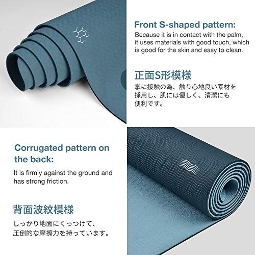 Gruper Yoga Mat Non Slip, Eco Friendly Exercise Mat with Carrying Strap
