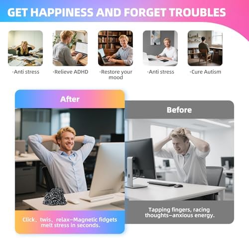 550pcs Fidget Toys for Adults & Teens,Stress Relief Sensory Toys for Autism ADHD Anxiety,Weak Magnetic Putty,Desk Fidgets Toys for Office,Adults Gifts