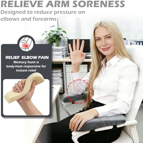 Soft Office Chair Armrest Pads, Comfort Elbow Pillows
