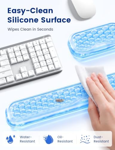 Vaydeer Gel Wrist Rest Set for Keyboard and Mouse, Ergonomic Wrist Support