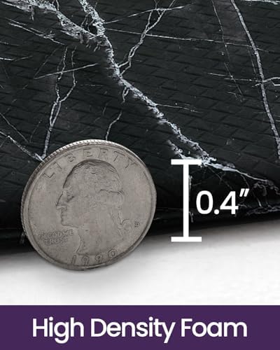 DEXI Kitchen Floor Mats Cushioned Anti Fatigue, 23x59 Black Marble