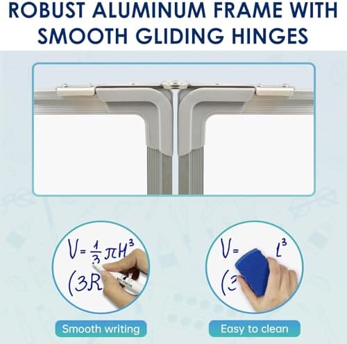 Whiteboard Set, 47x18 in White Board Dry Erase for Wall with Magnetic Notes