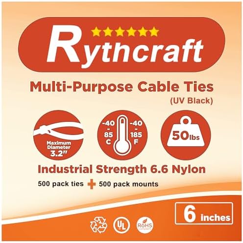 500 Pack 3/4" Zip Tie Adhesive Mounts Self Adhesive Cable Tie Base Holders with Multi-Purpose Tie wire clips with screw hole,Anchor stick on wire holder, Including 100 Pack Clips（Black）