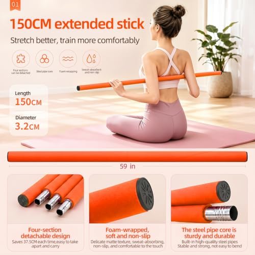 Yoga Stick Posture Corrector for Adults & Children Workout