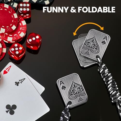 ITOKEY Fidget Toys Adults, Metal Fidget Slider, Poker Magnet with Paracord