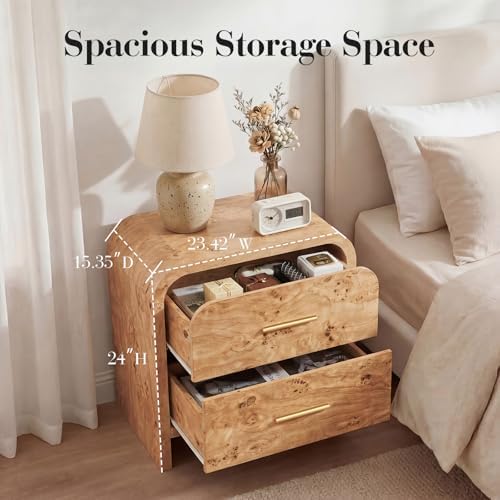 Night Stand Set of 2, 2-Drawer