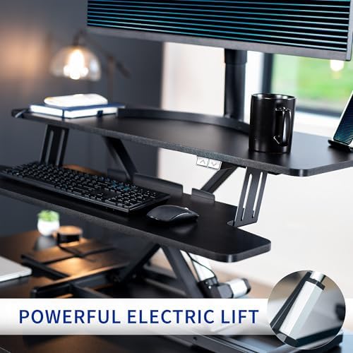 VIVO Black 36 inch Electric Desk Converter, DESK-VE36B