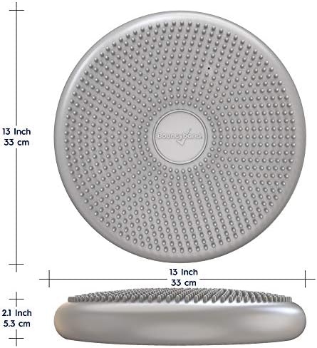 Bouncyband – Wiggle Seat – Silver, 13” D – Large Sensory Cushion for Kids