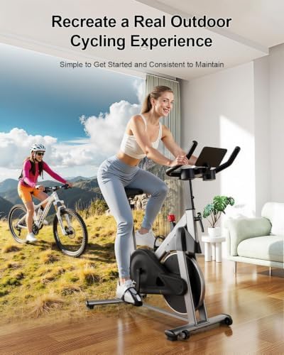 MJWW Stationary Bike, 32-Level Magnetic Exercise Bike 300lbs Max