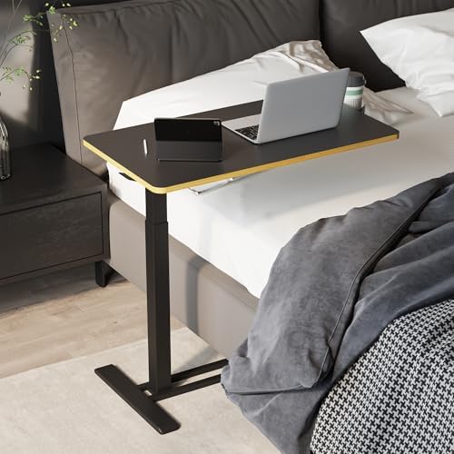 SANODESK 32'' Mobile Standing Desk with Hidden Wheels,Pneumatic Laptop Desk
