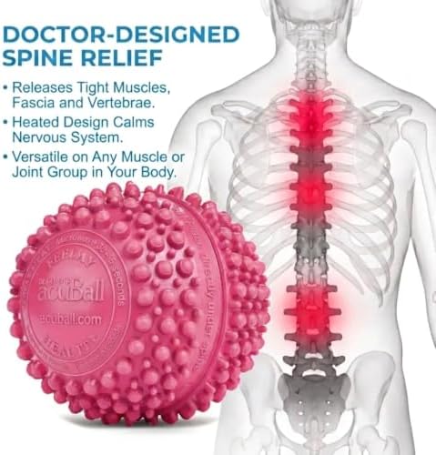 Dr. Cohen's acuProducts Heatable Deep Tissue Massager for Muscle Injury Recovery (acuBall Large - Pink)