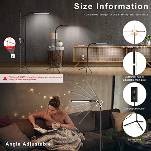 Led Floor Lamp for eyelash extensions Standing light Floor Lamps for Office Standing Lamp Brightness eyelash lamp tattoo Light Eye Caring Reading lamp for Bedroom makeup light lash light extension