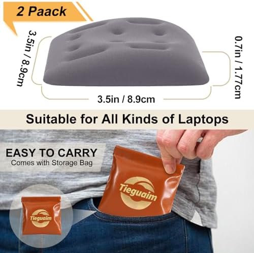 Ergonomic Wrist Rest for Laptop, Upgraded Laptop Wrist Support Pad for Computer Keyboard, Relieve Wrist Pain and Carpal Tunnel(Gray)
