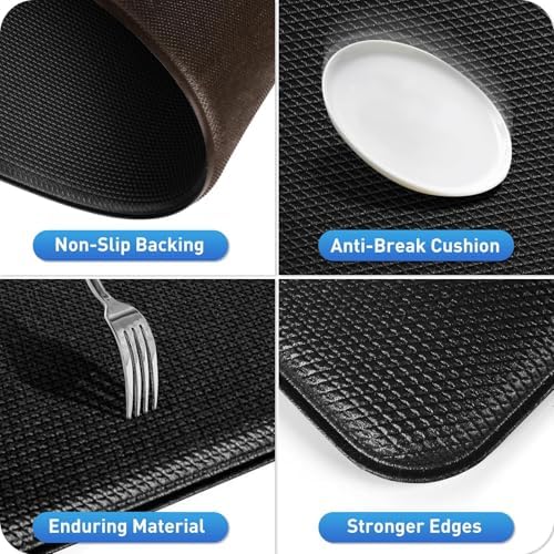 HappyTrends Kitchen Mat for Floor, 2PCS Anti-Fatigue Kitchen Rugs