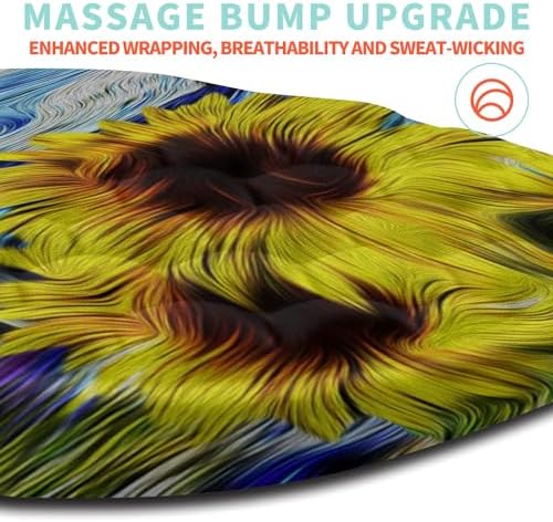 Ergonomic Mouse Pad Wrist Support with Memory Foam Massage Bulge, Carpal Tunnel Pain Relief Mousepad Wrist Rest for Mouse(12x8 inch,Sunflower)
