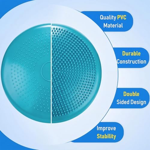 Outus 2 Pcs Balance Disc Kids Inflated Wobble Cushion