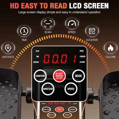Under Desk Elliptical Machine, Electric Elliptical Leg Exerciser for Senior, Quiet and Compact Electric Seated Pedal Exerciser for Home with Monitor, Remote Control and 12 Adjustable Speeds