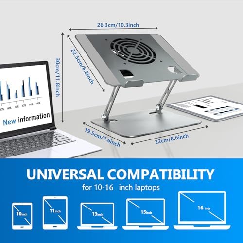 Laptop Cooling Stand with Fan and One Key Switch
