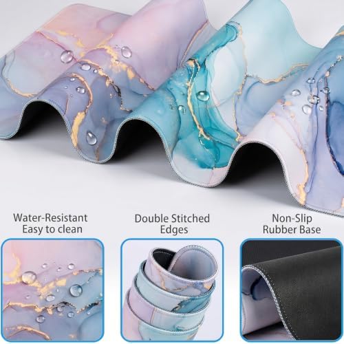 Large Mouse Pad with Wrist Rest, 4-in-1 Wrist Rest for Keyboard and Mouse