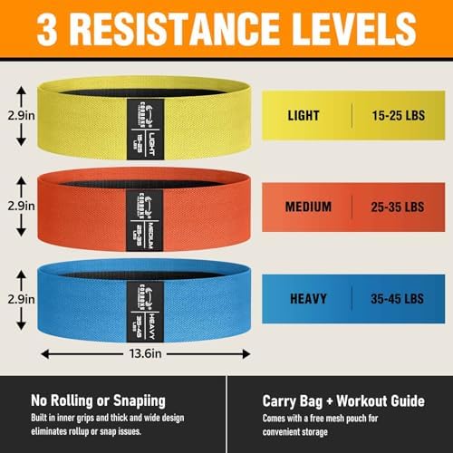 Fabric Resistance Bands for Working Out