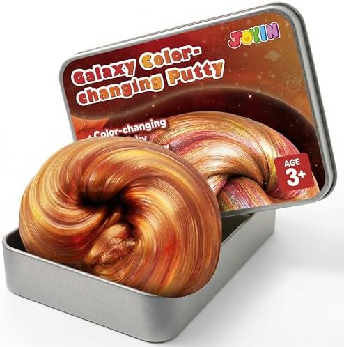 JOYIN Gold Galaxy Color-Changing Putty, Slime for Kids 4.2oz, Therapy Putty, Fidget Toys Adults, Squishy Sensory Toys for Kids, Anxiety Stress Relief Gifts for Adults, Desk Fidgets,Halloween,Christmas