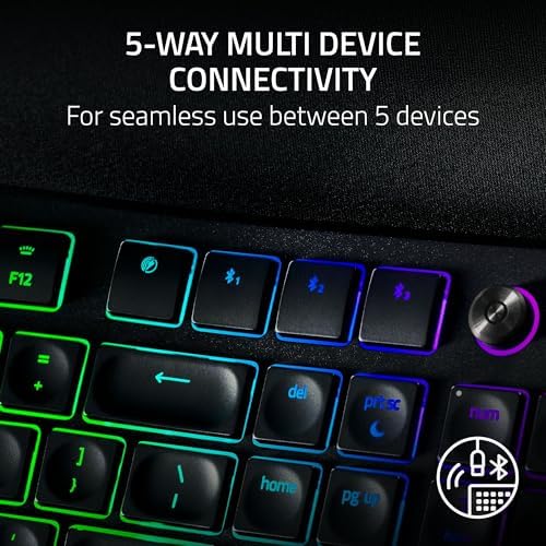 Razer Pro Type Ergo Wireless Split RGB Keyboard, Black (Renewed)