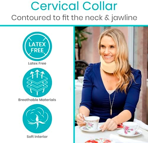 Vive Cervical Collar Neck Brace for Neck Pain and Support for Women & Men